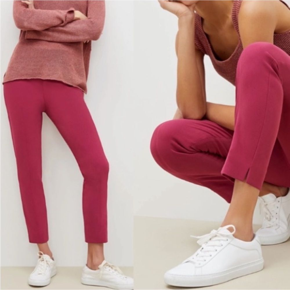 MM LaFleur Marais Everstretch Pant Pink High-Waist Cropped Size 8 - Picture 2 of 12